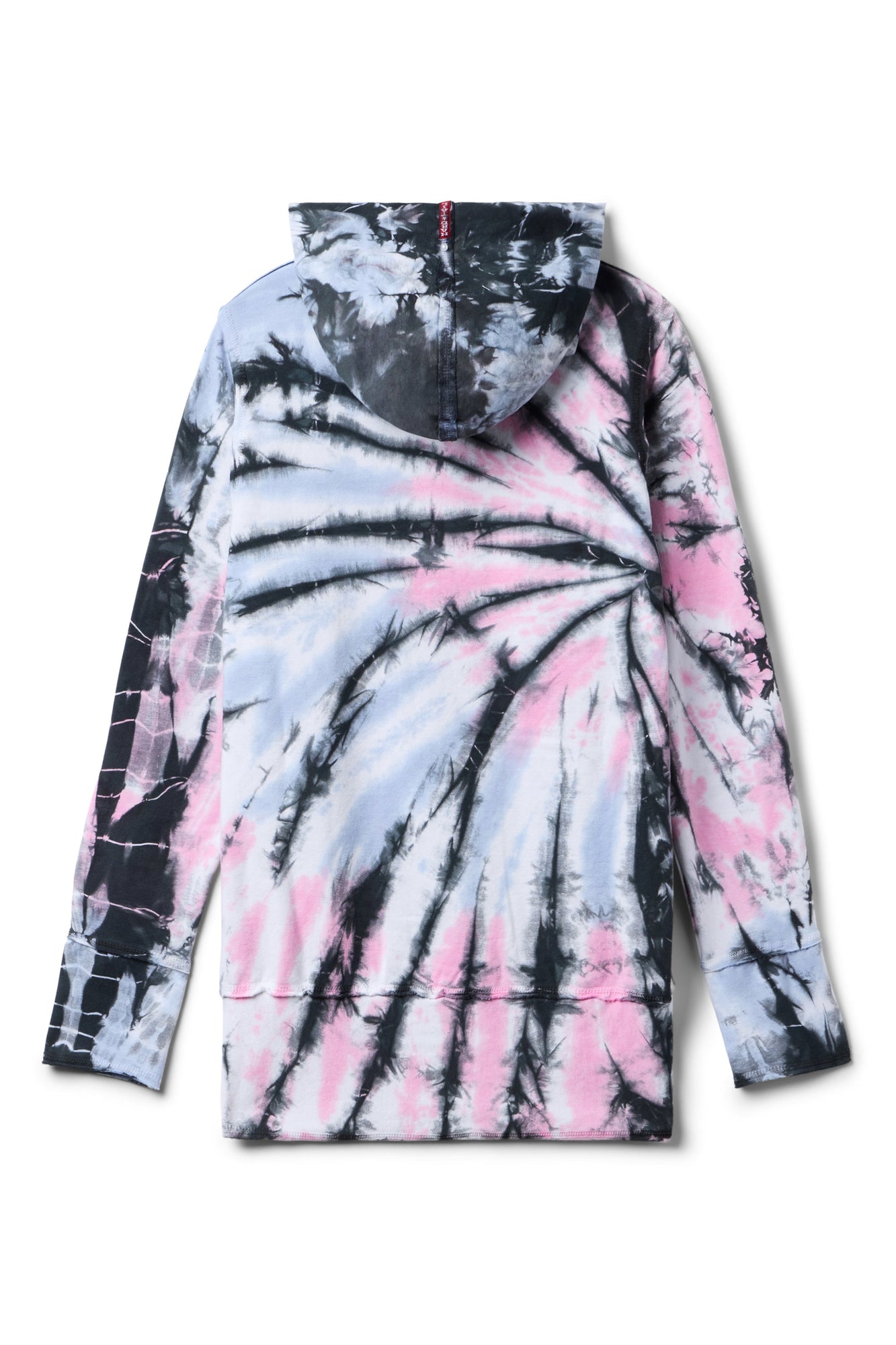 Women | Raw Edge Long Hoodie Pullover | Two Time Spiral 5
