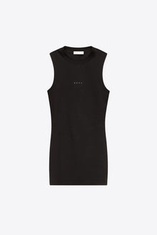 Handprint Sleeveless Mini Dress | Black