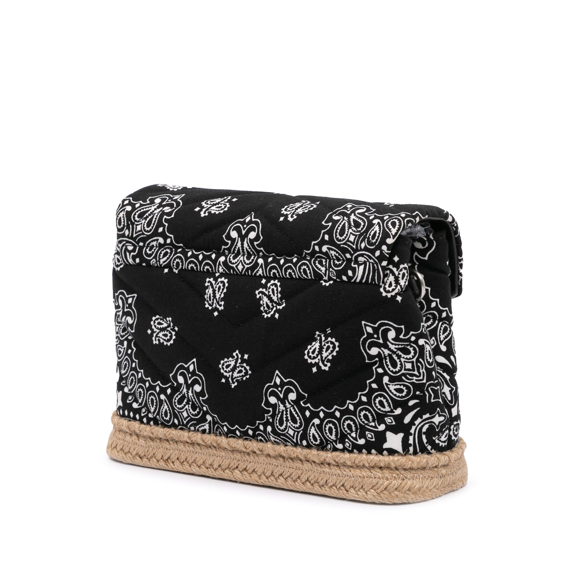 Saint Laurent | Pre-Owned Toy Cotton Bandana Print Loulou Crossbody | Black