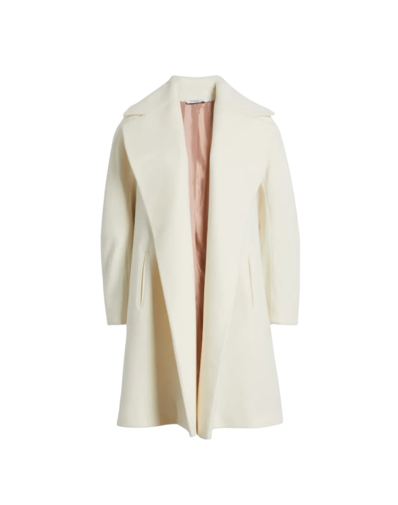 Fleurette | Women | Italian 100% Wool Clutch Coat Featuring An Oversized Notch Collar | Parchment