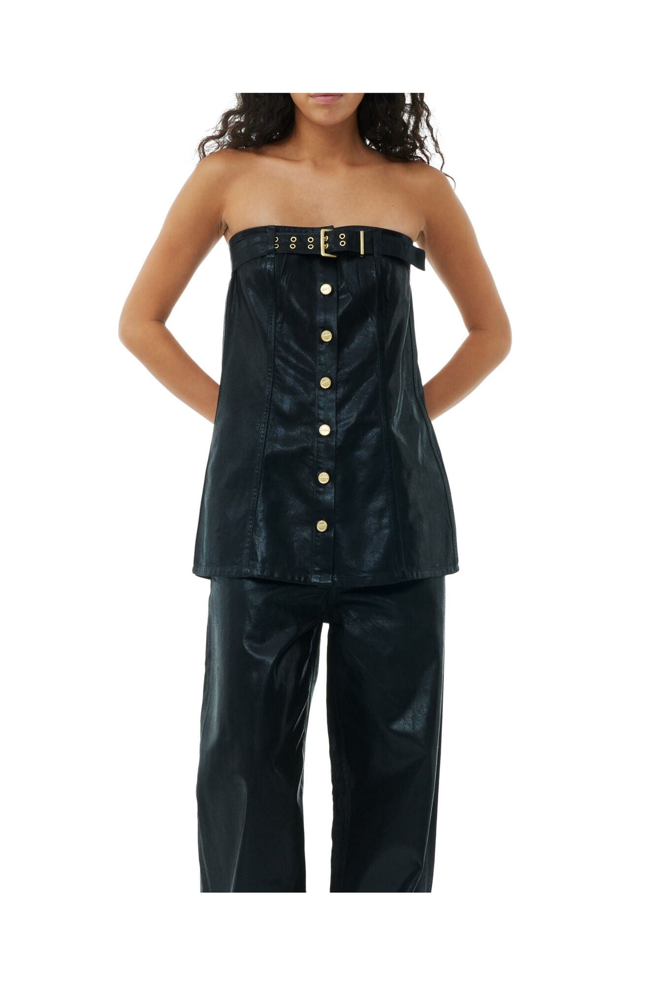 Foil Denim Corsage | Black