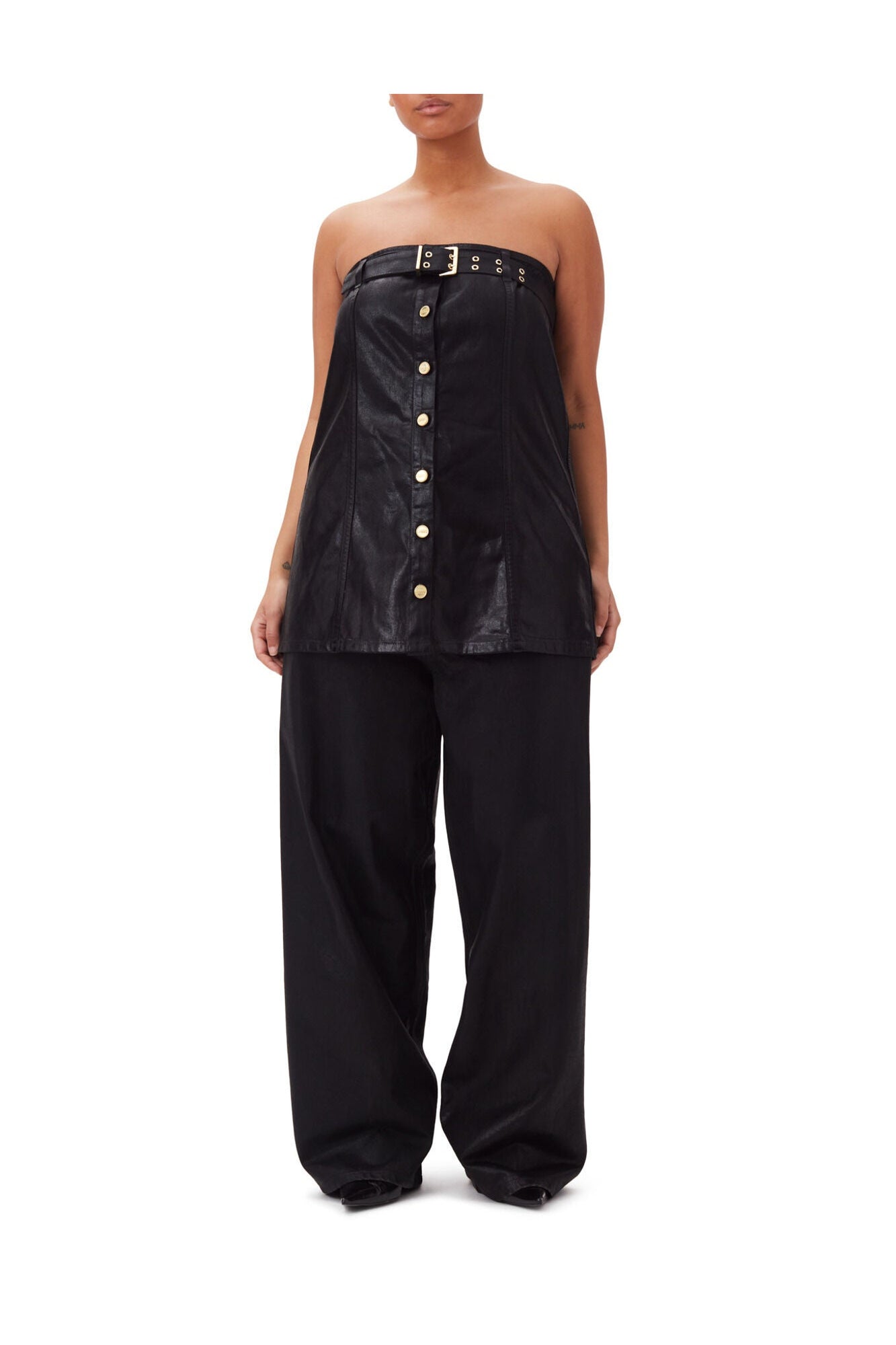 Foil Denim Corsage | Black