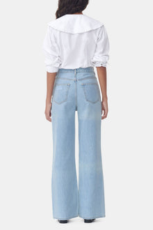 Frill Collar Poplin Shirt | Bright White