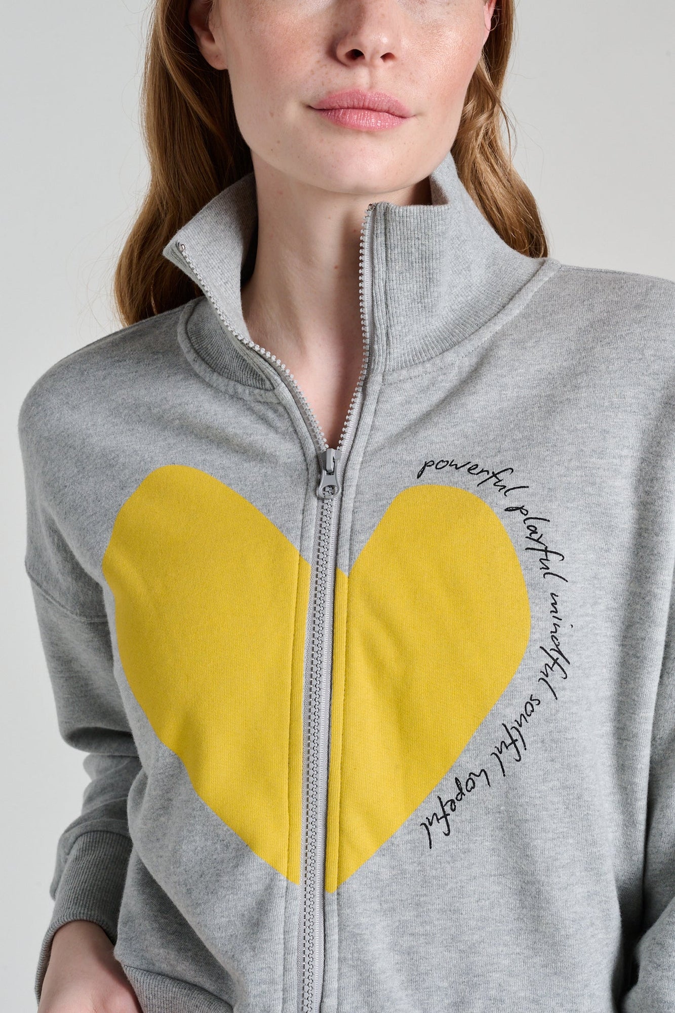 Kerri Rosenthal | Full Zip Soul Brigade Sweatshirt | Heather Gray