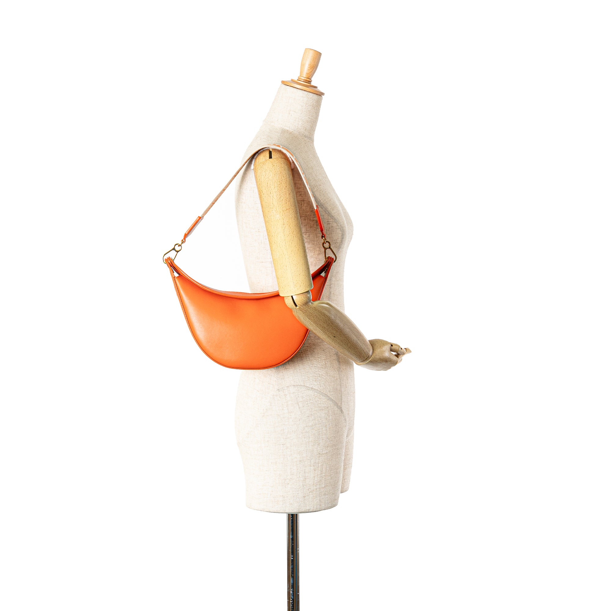 Loewe | Pre-Owned Small Leather Luna Hobo | Orange