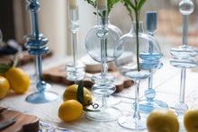 Glass Candlestick | Denim | Large | Set of 2