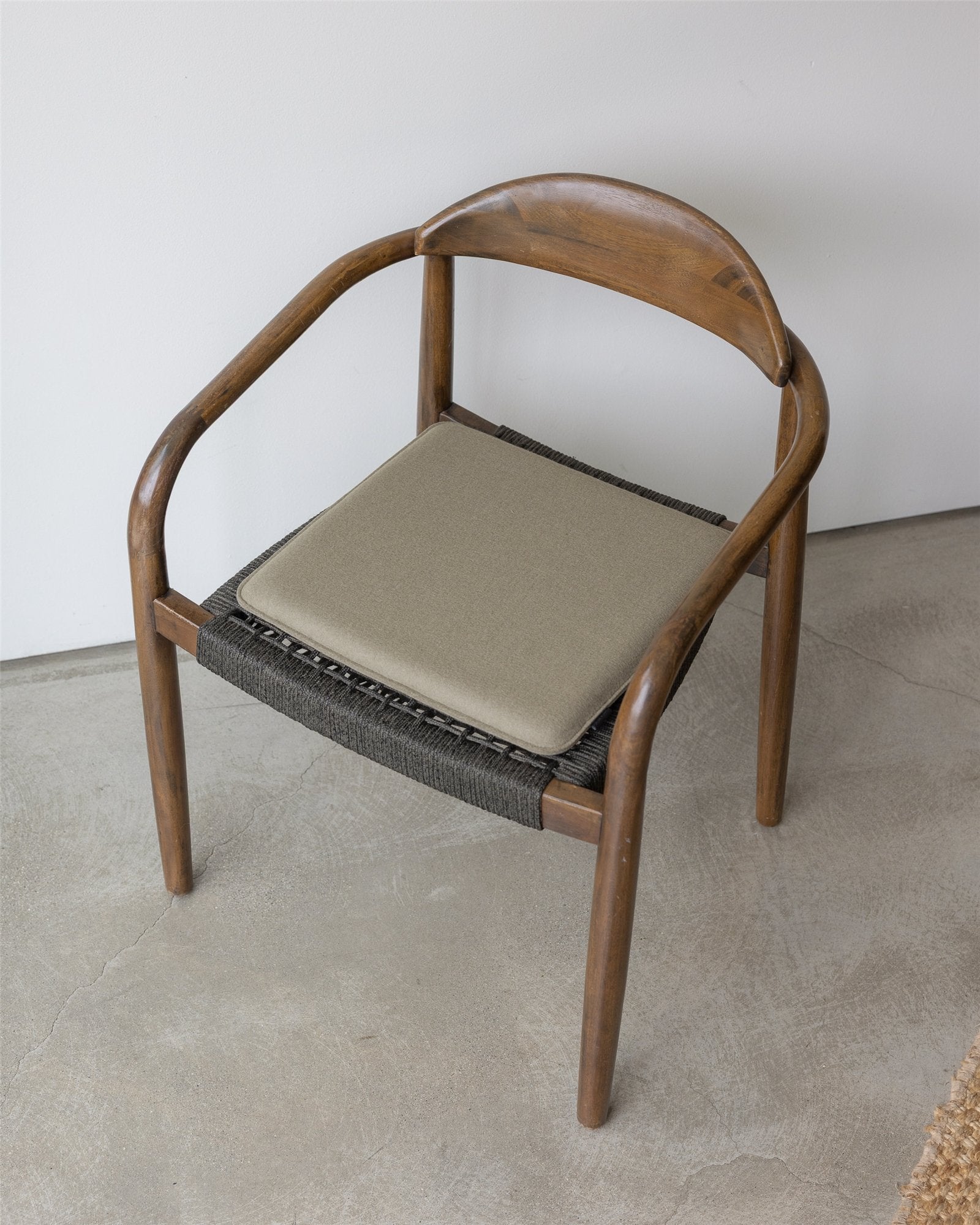Zabuton Merino Wool Square Seat Cushion | Clay