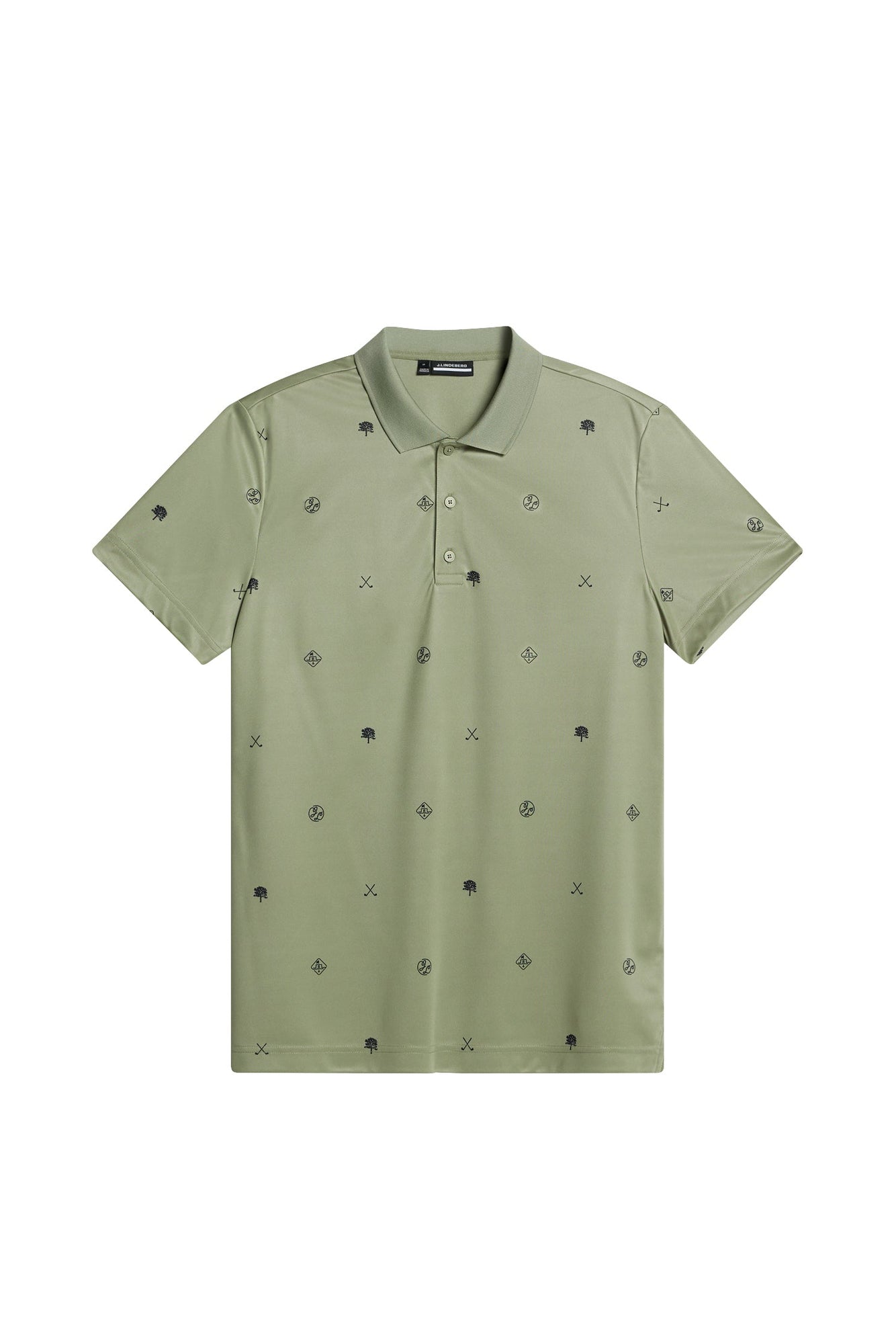 Club House Motif Polo in Golf Micro Olive S by J.Lindeberg