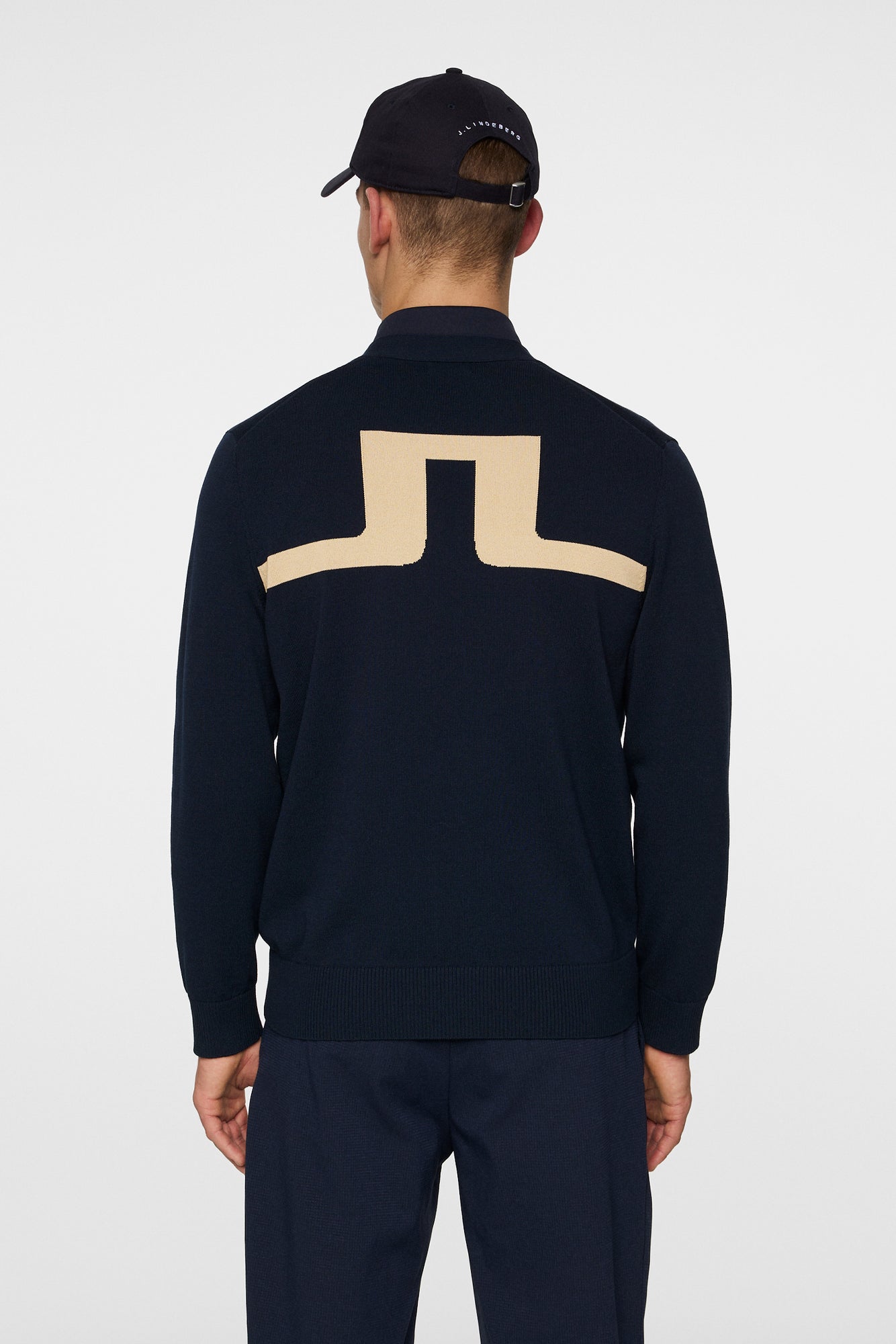 Men | Jarred Knitted Cardigan | JL Navy