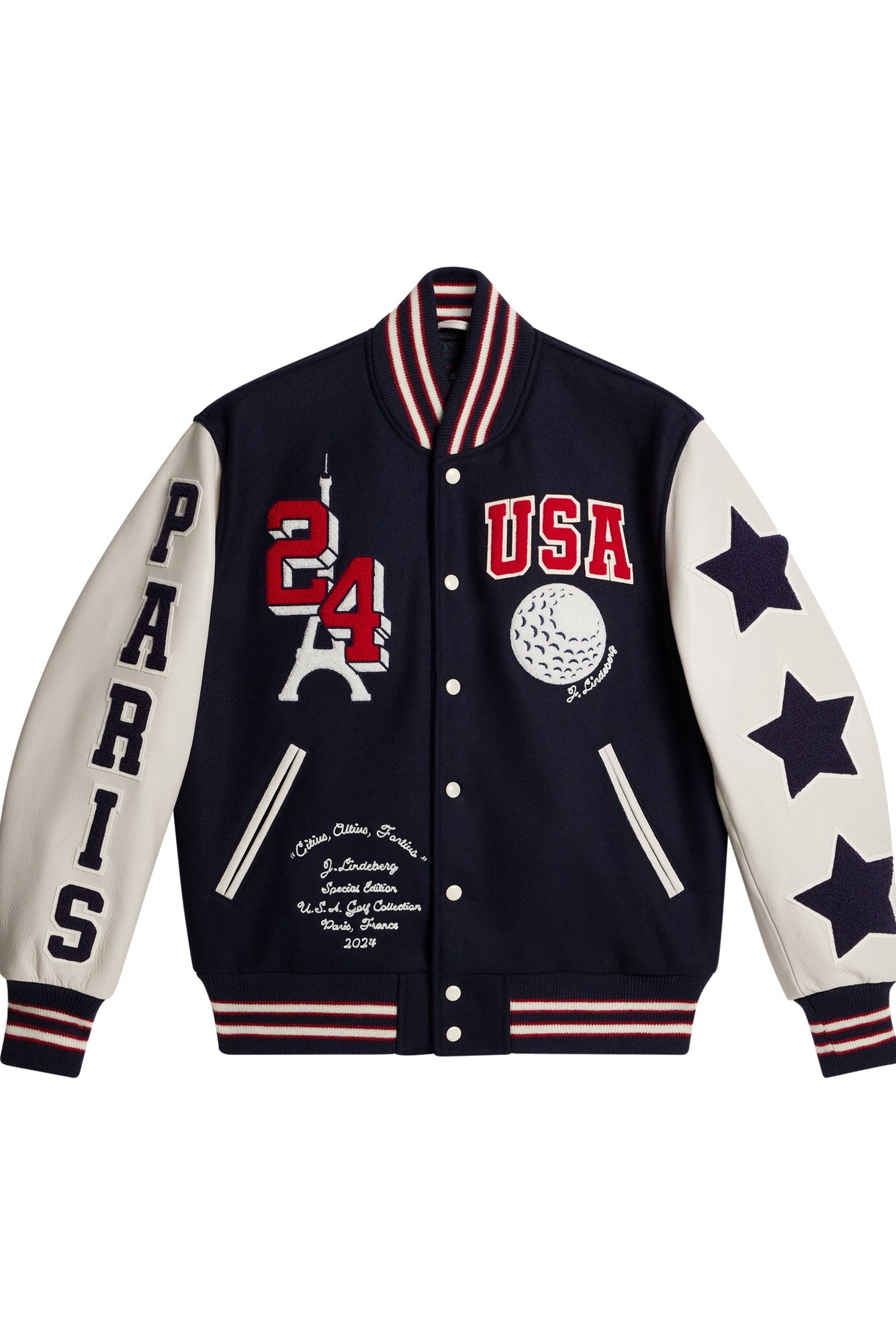 USA Golf Golden bear JKT in Estate Blue by J.Lindeberg