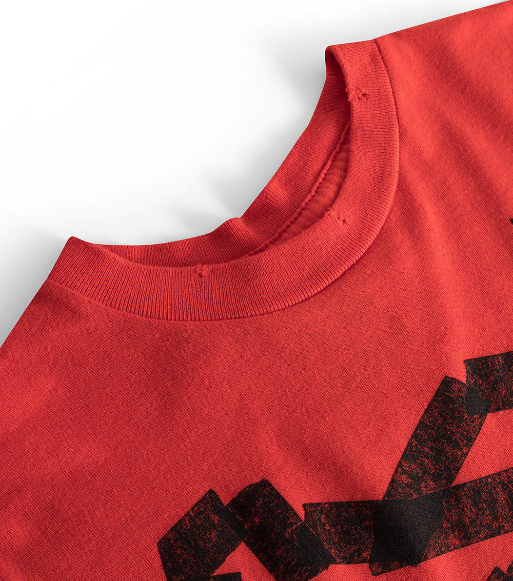 Kid | Masking Tape Skull T-Shirt | Red