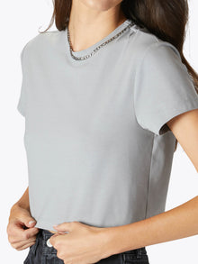 Womens | Almost Friday Cropped Tee - Classic-Fit PYCA Pro | Granite