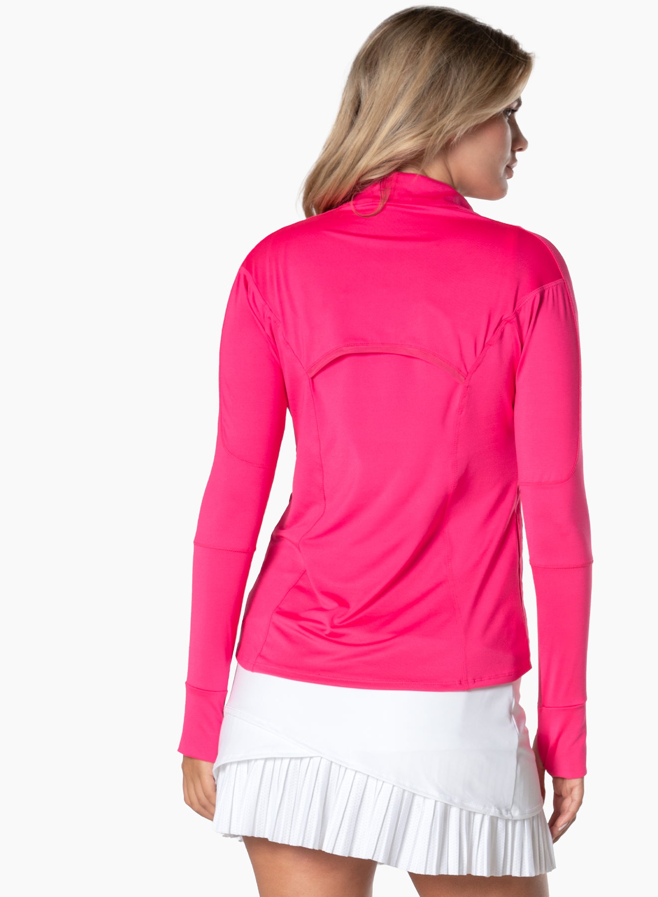 Top Golf | 1/4 Zip Long Sleeve | Shocking Pink