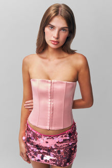 Womens | Satin Corset | Light Pink