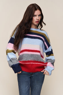 Womens | Hawley Oversized Stripe Wool Jumper | Blue