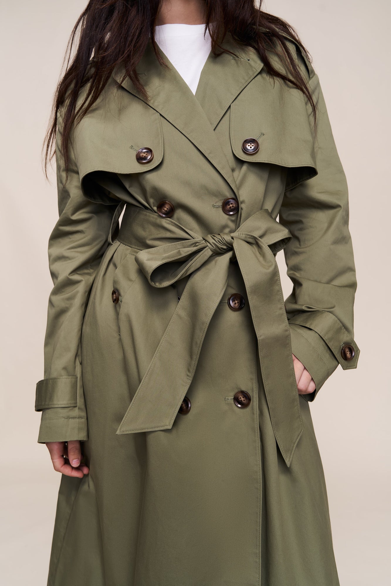 Womens | Classic Trench Coat | Olive