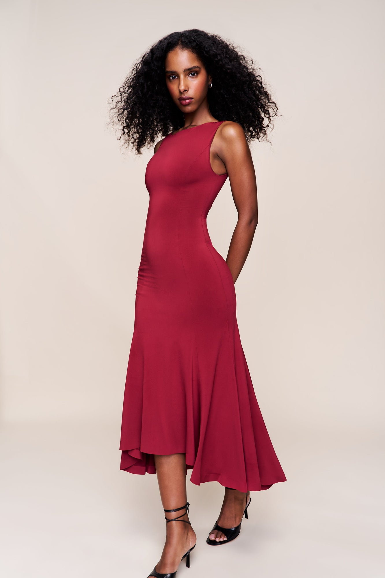 Womens | Daye Midi Dress | Bordeaux