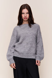 Womens | Bobbie Oversized Wool Jumper | Heather Grey