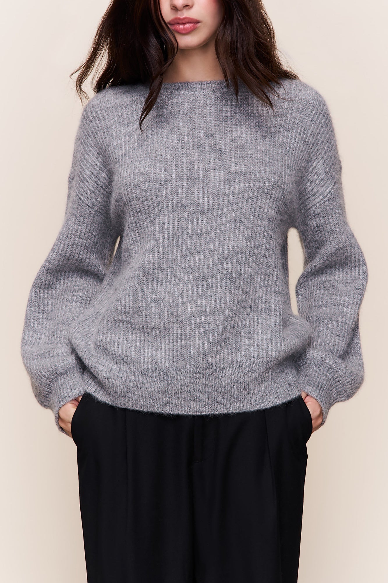 Womens | Bobbie Oversized Wool Jumper | Heather Grey
