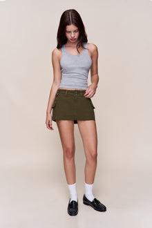 Womens | Jude Cargo Mini Skirt | Olive