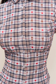 Womens | Liana Plaid Top | Bear Plaid