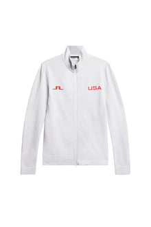 Clarette Seamless Full Zip AMB in White by J.Lindeberg