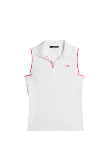 Viola Sleeveless Top in White by J.Lindeberg