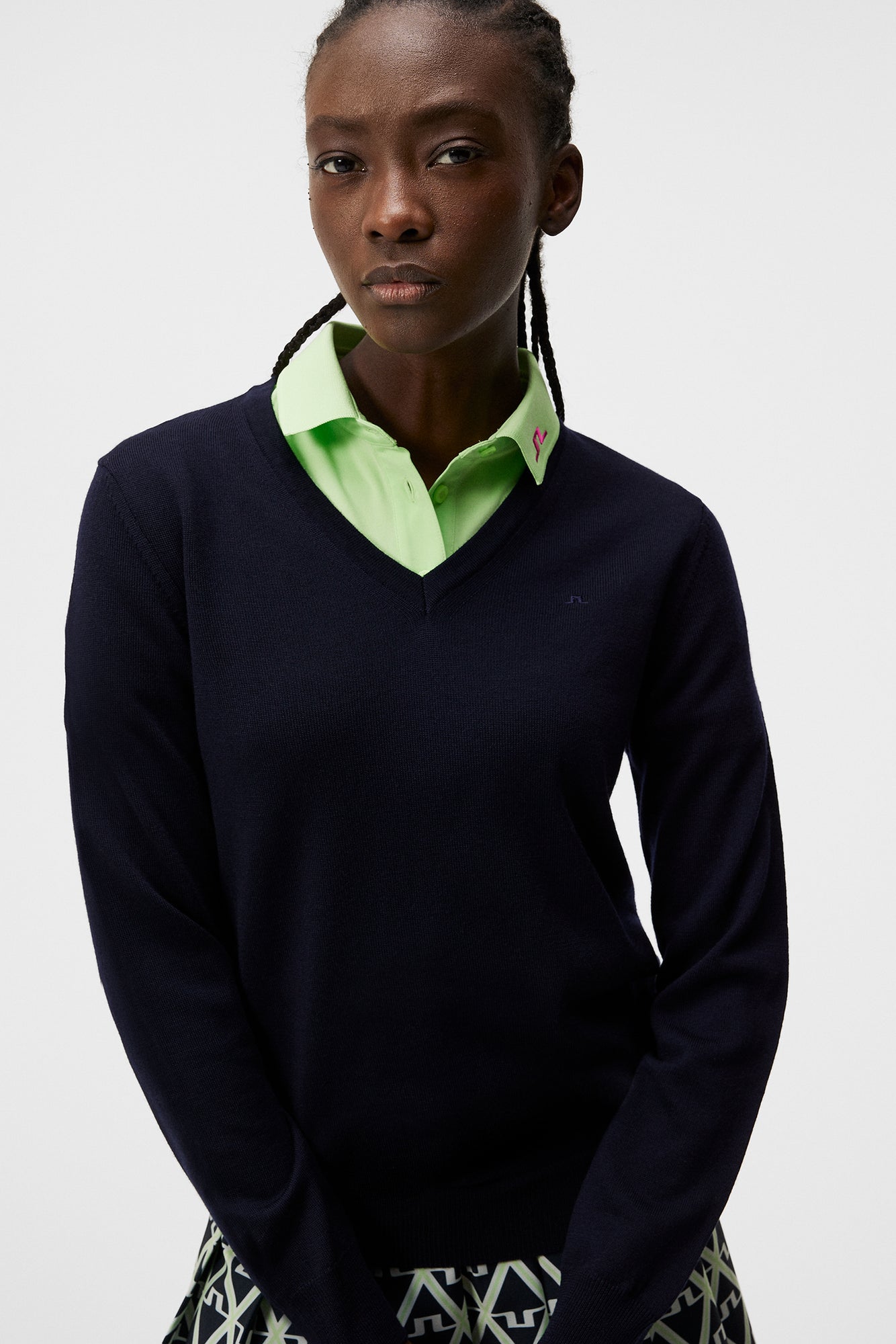 Women | Amaya Knitted Sweater | JL Navy (V1)