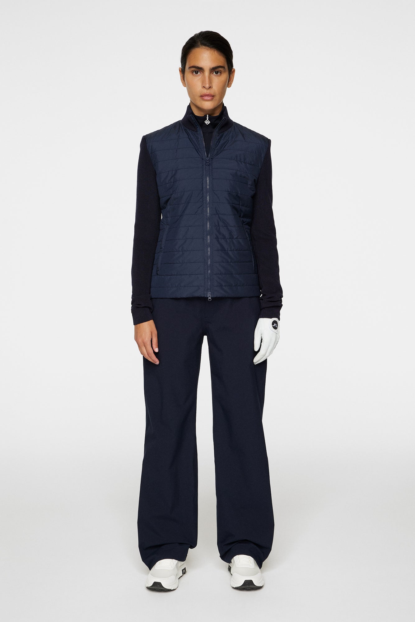 Women | Wren Knitted Hybrid Jacket | JL Navy