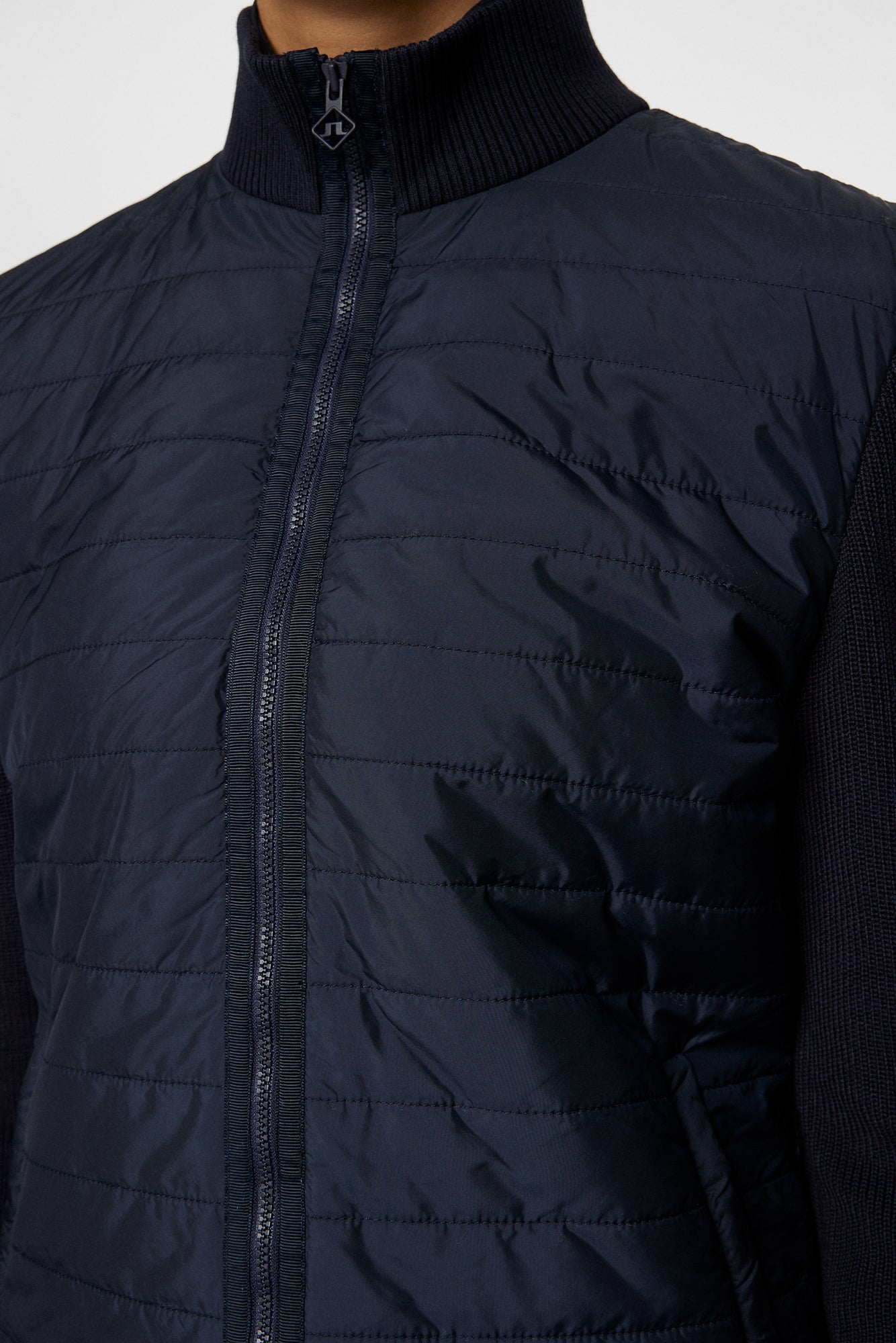 Women | Wren Knitted Hybrid Jacket | JL Navy