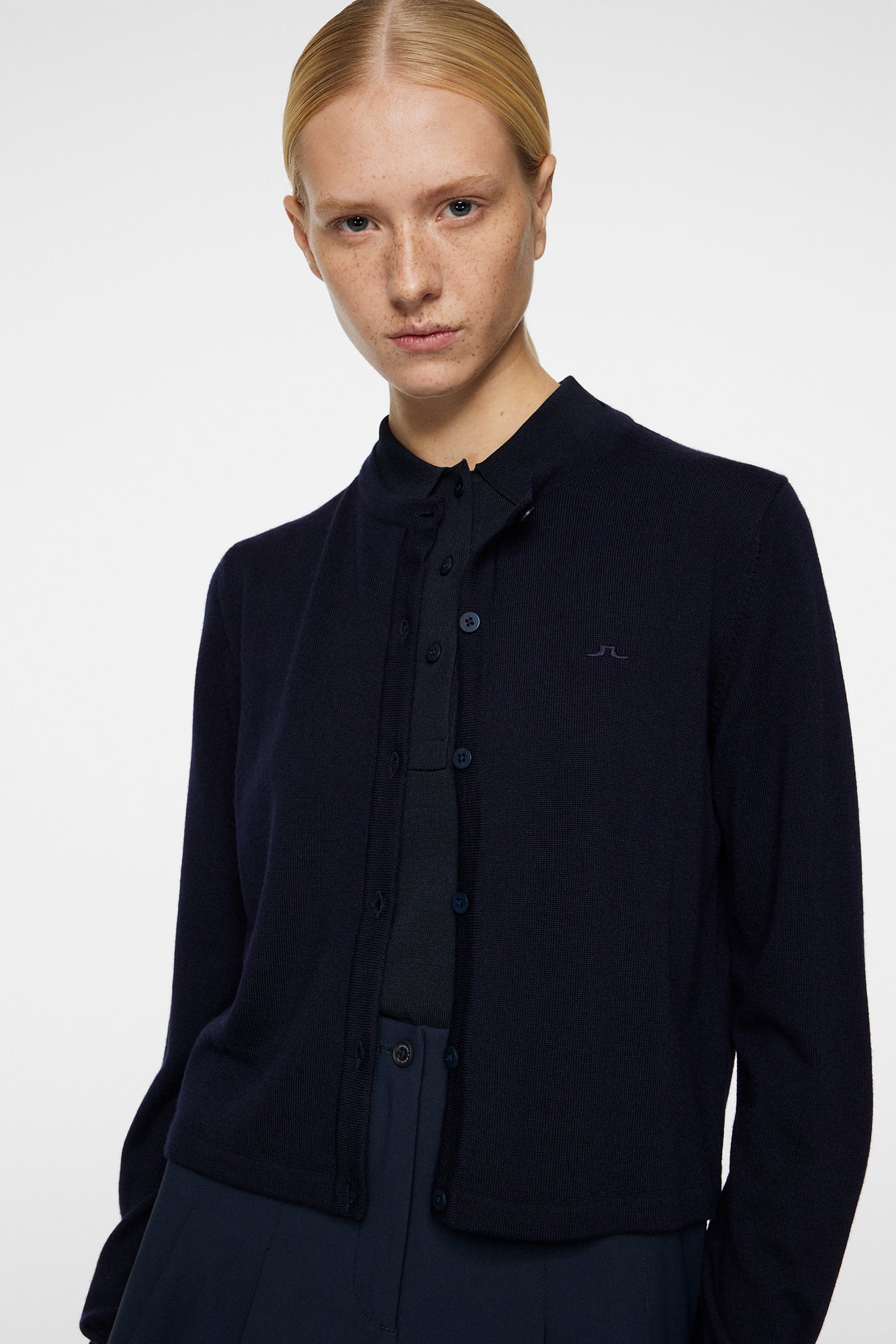 Women | Thalia Knitted Cardigan | JL Navy