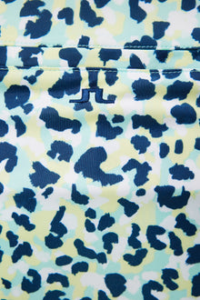 Women | Amelie Mid Print Skirt | Leopard Aruba Blue