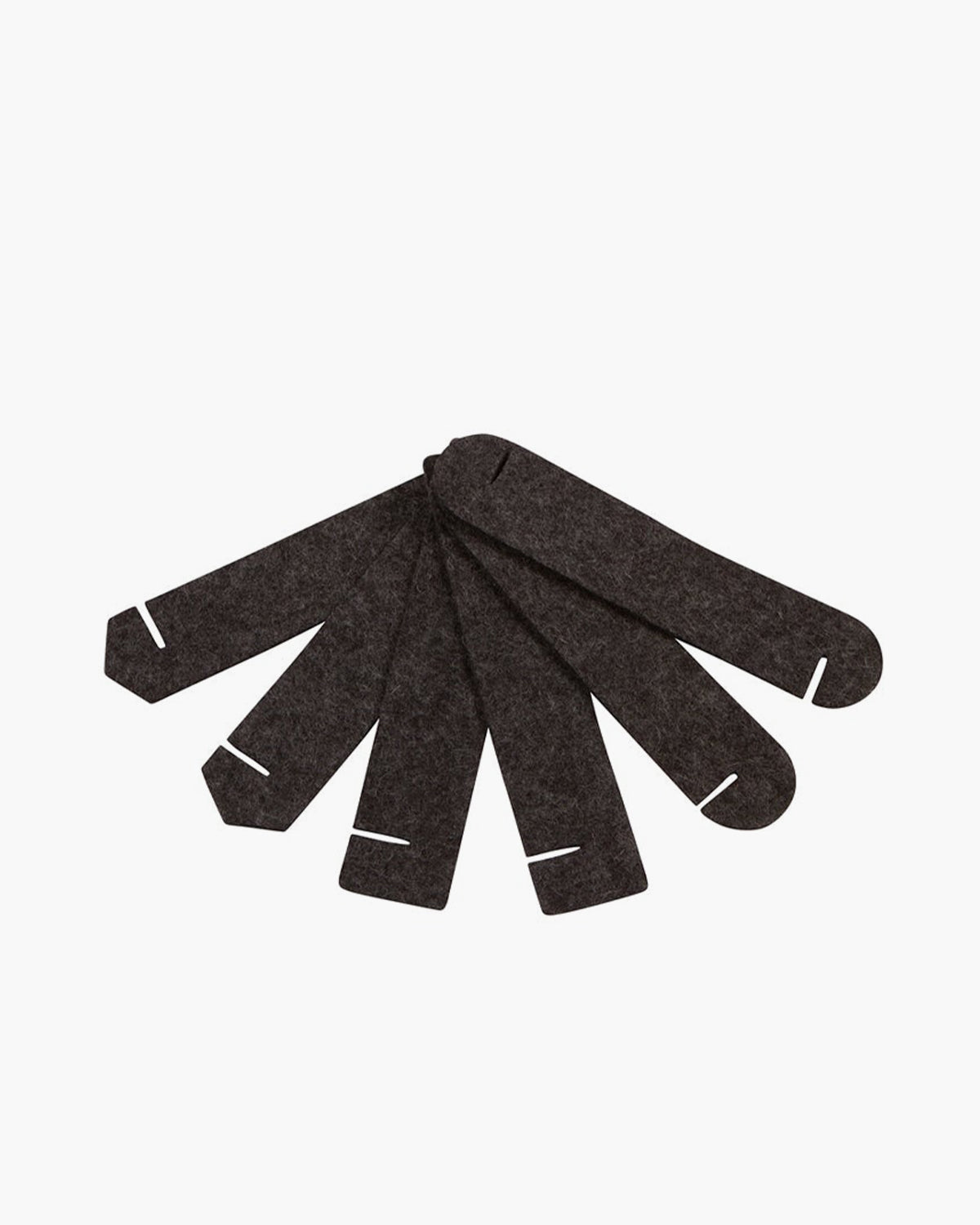 Maki Merino Wool Napkin Rings - 6 Pack | Charcoal