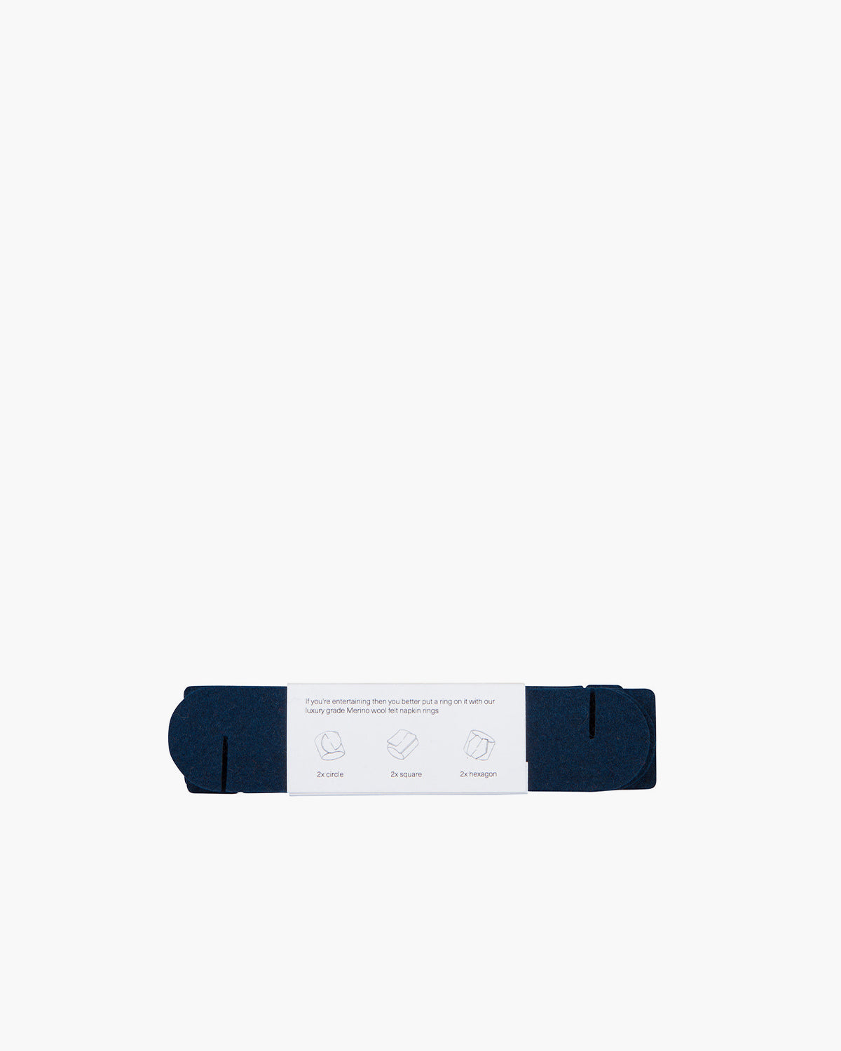 Maki Merino Wool Napkin Rings - 6 Pack | Marine