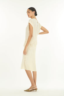 Lainey Midi Skirt | Vintage Creme