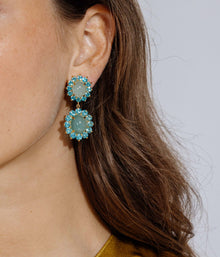 Georgie Drop Earrings in Pink - Loren Hope