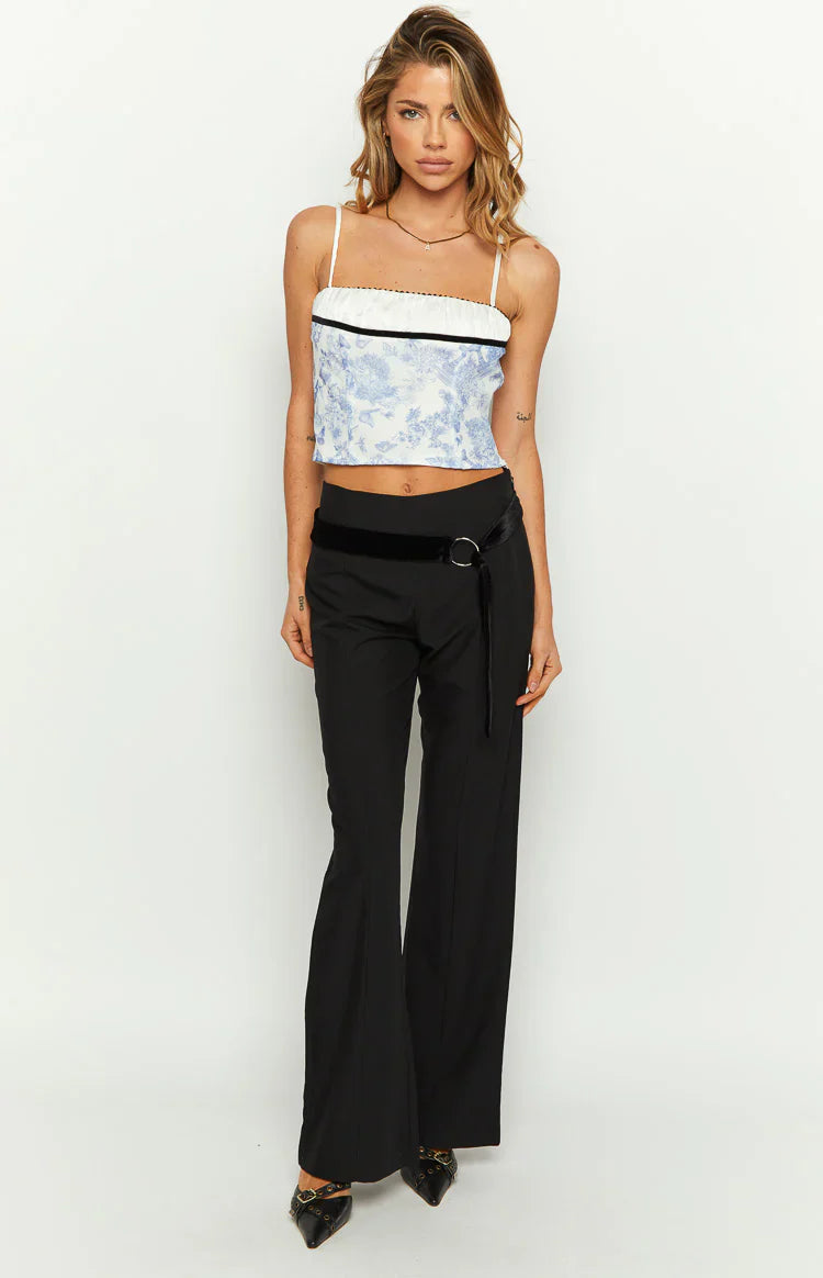 Gianna Print Top | Blue