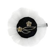 Girl | Aurora Embroidered and Hair Clip | White x Black