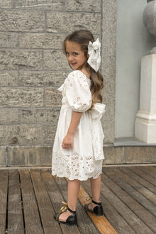 Girl | Blanca Cotton Hair Bow | White