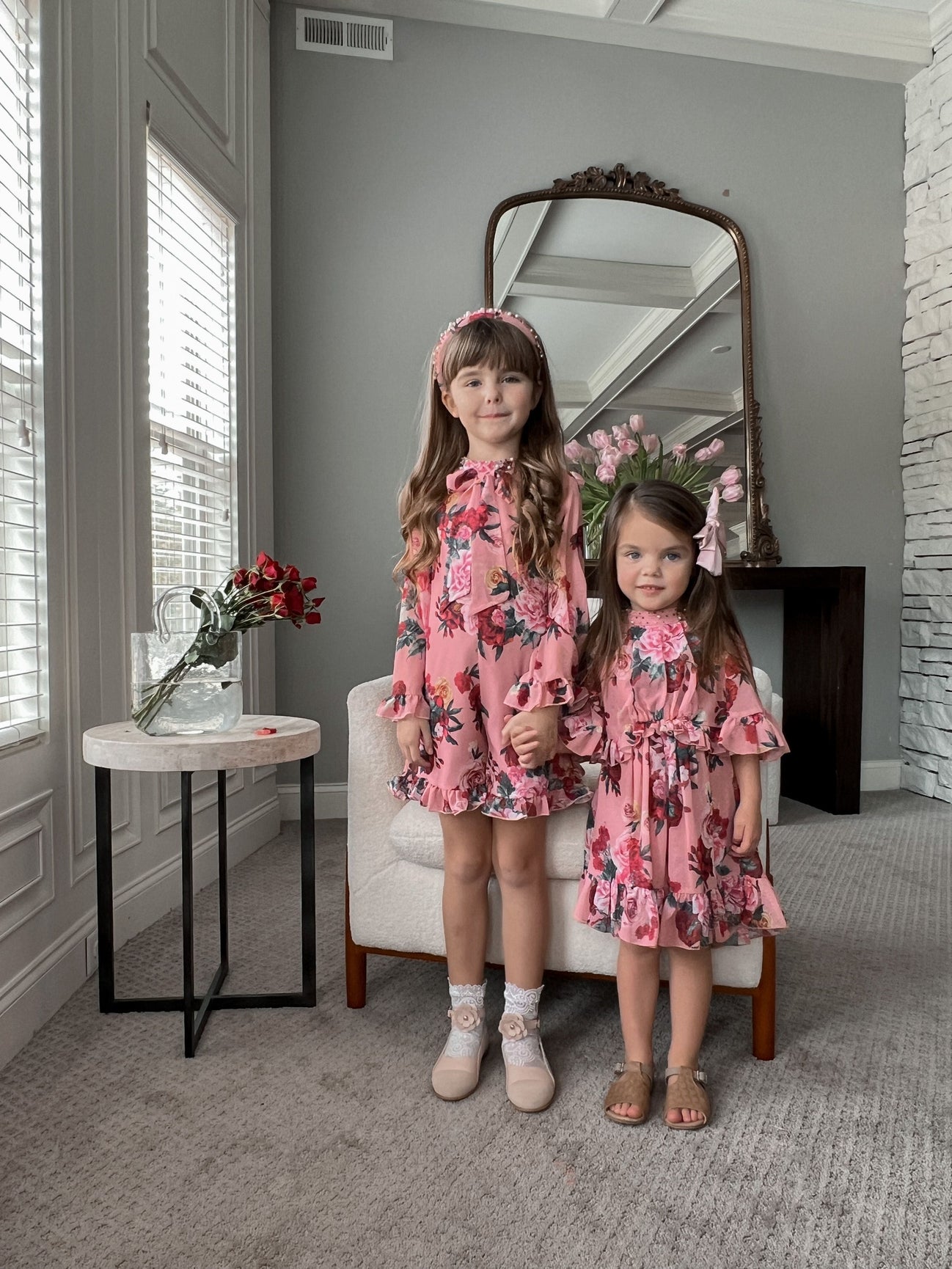 Girl | Flora Flower Print Jumpsuit | Pink