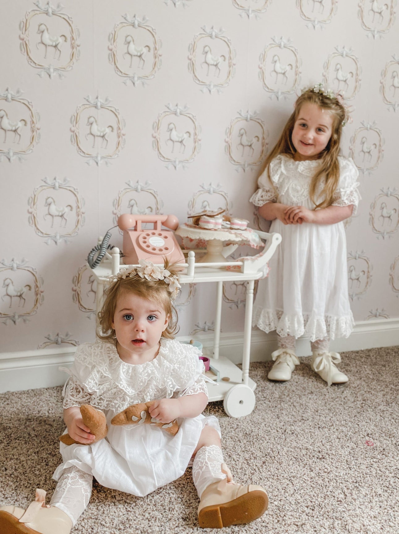 Girl | Katherine Embroidered Linen Dress | White
