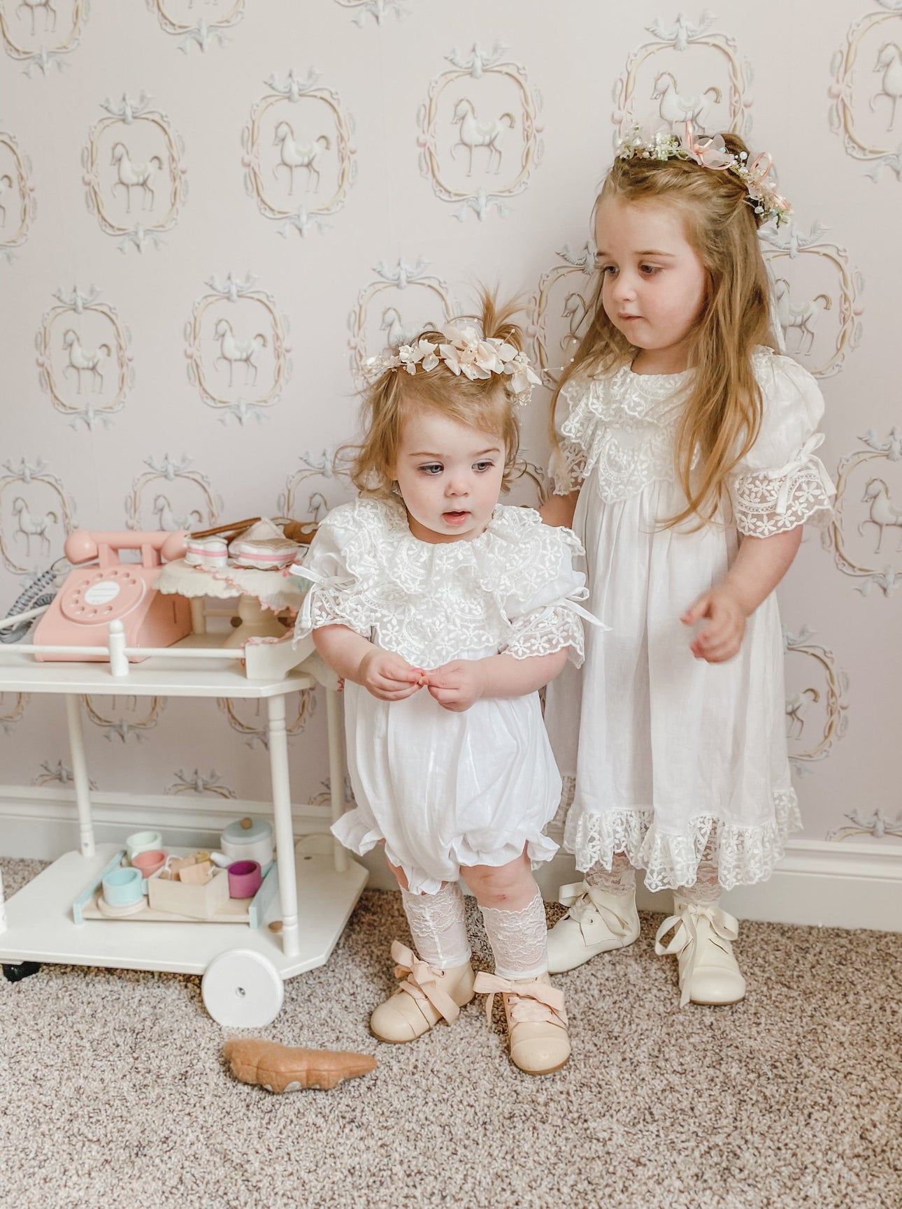 Girl | Katherine Embroidered Linen Dress | White
