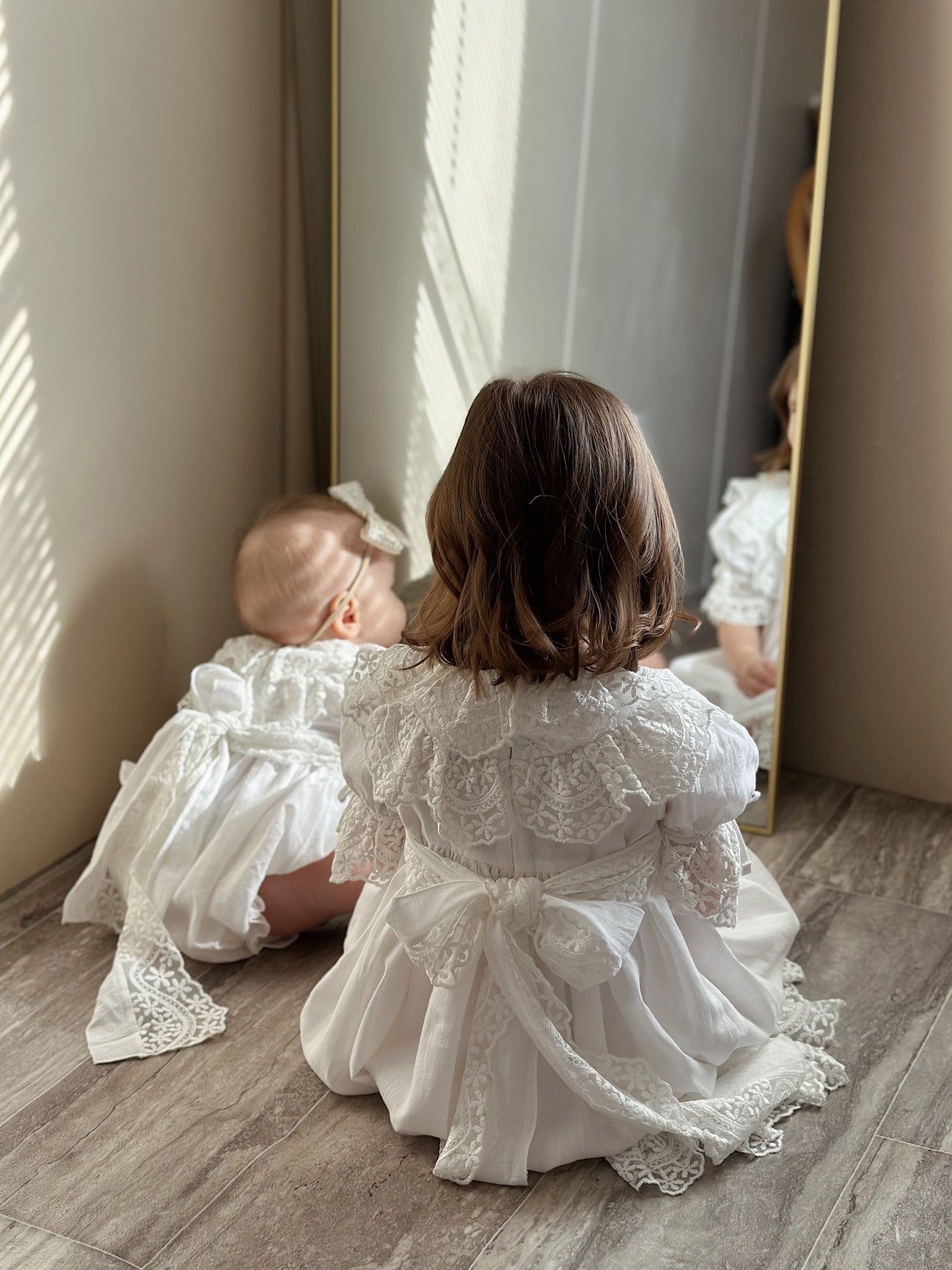 Girl | Katherine Embroidered Linen Dress | White