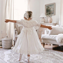 Girl | Katherine Embroidered Linen Dress | White