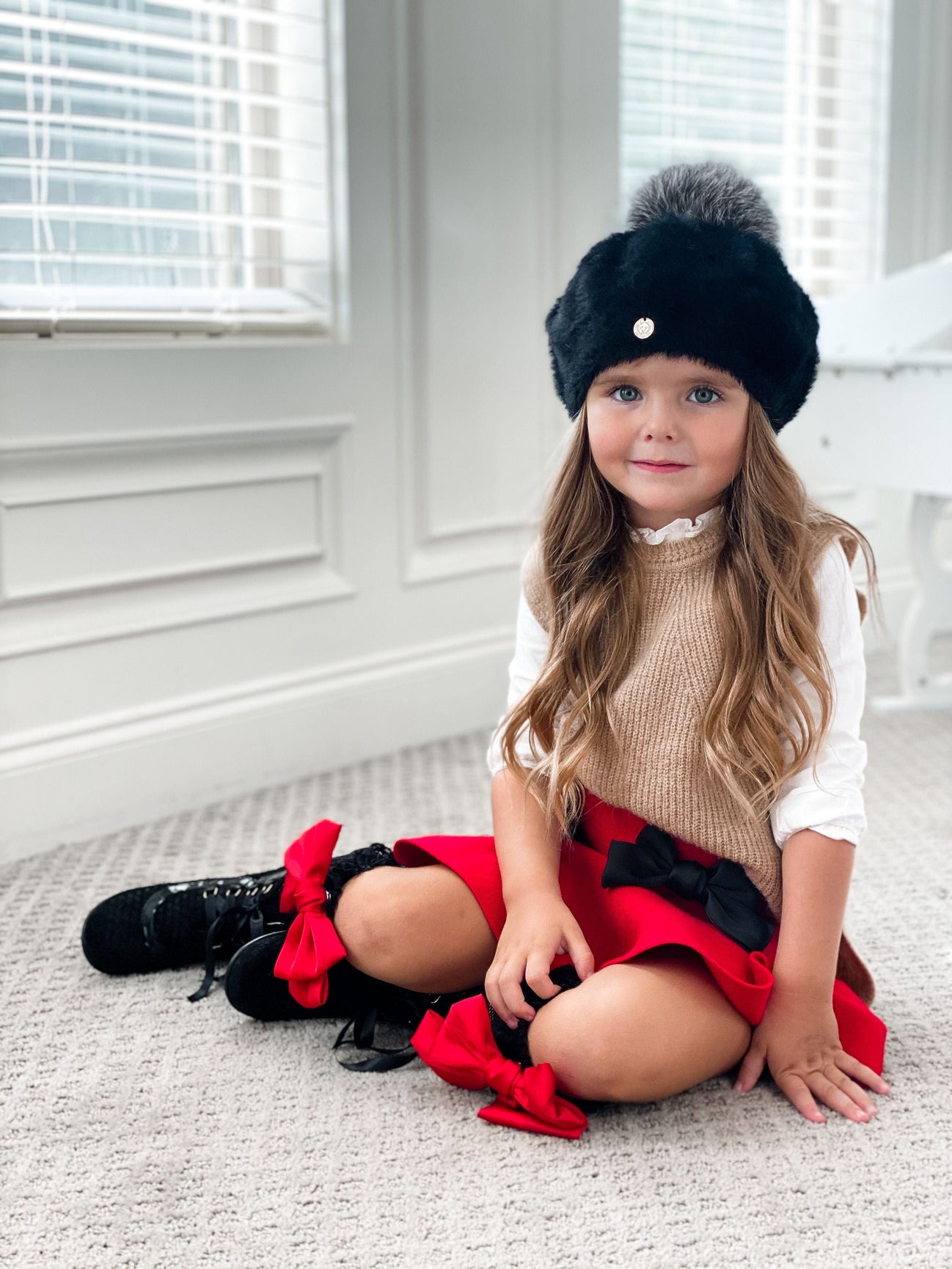 Girl | Milana Noir Kids Beret | Black