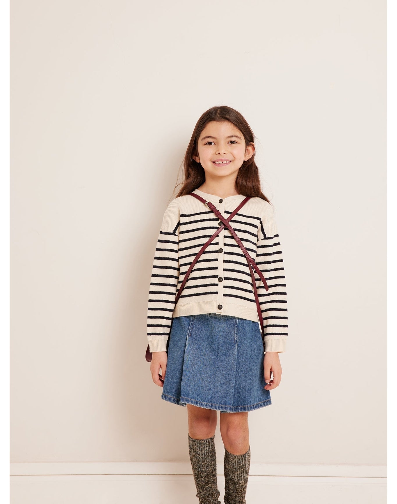 Girls | Demy Cardigan Stripes | Navy