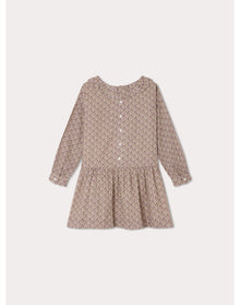 Girls | Mariela Dress Flowers | 14Y | Taupe