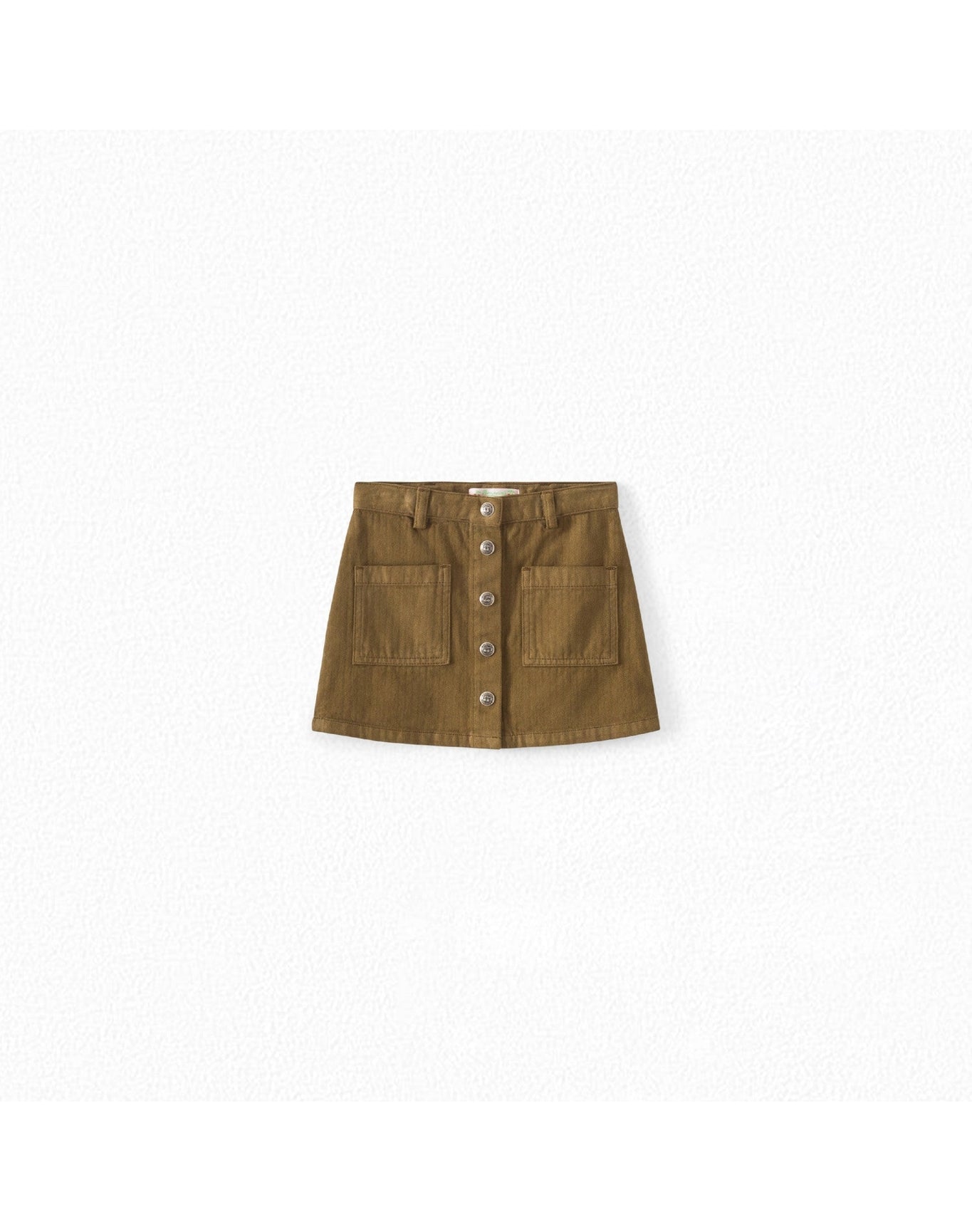 Girls | Mini Skirt With Snap Buttons | Light Khaki