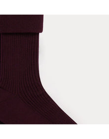 Girls | Thorild Ribbed Socks | Eggplant