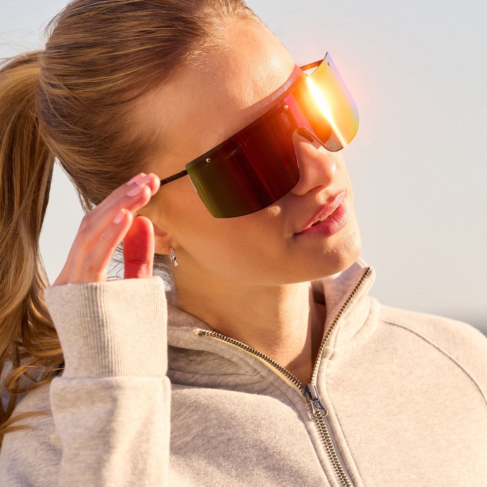 Unisex | Grandslam Sunglasses | Black | Rainbow Polarized Lenses